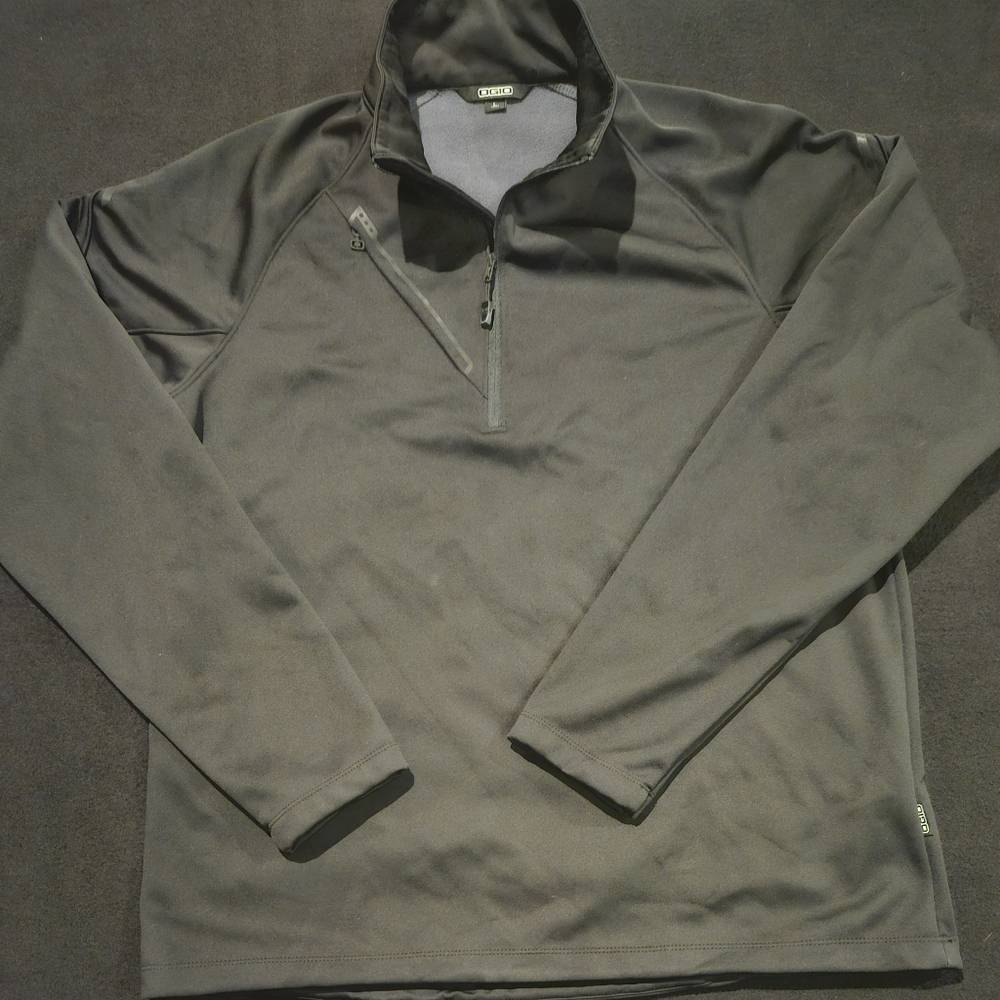 OGIO Soft Shell Mens Jacket 1/4 zip Black Mens Size Large